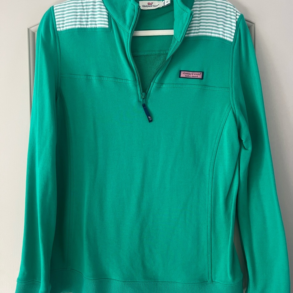 Vineyard Vines Green Quarter-Zip Pullover